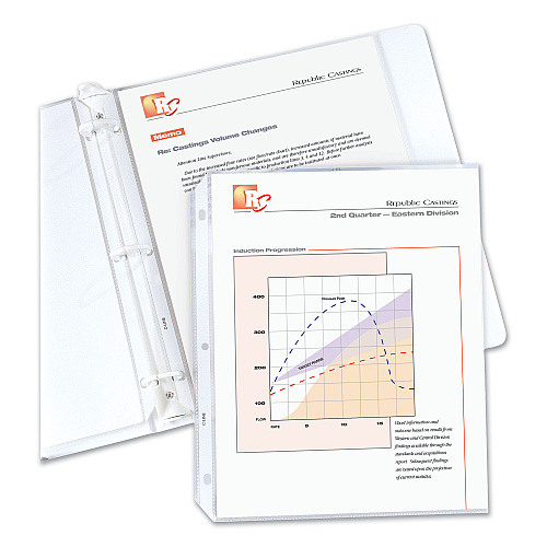 C-Line Standard Weight Polypropylene Sheet Protectors, Non-Glare, 2", 11 x 8.5, 100/Box (62048)