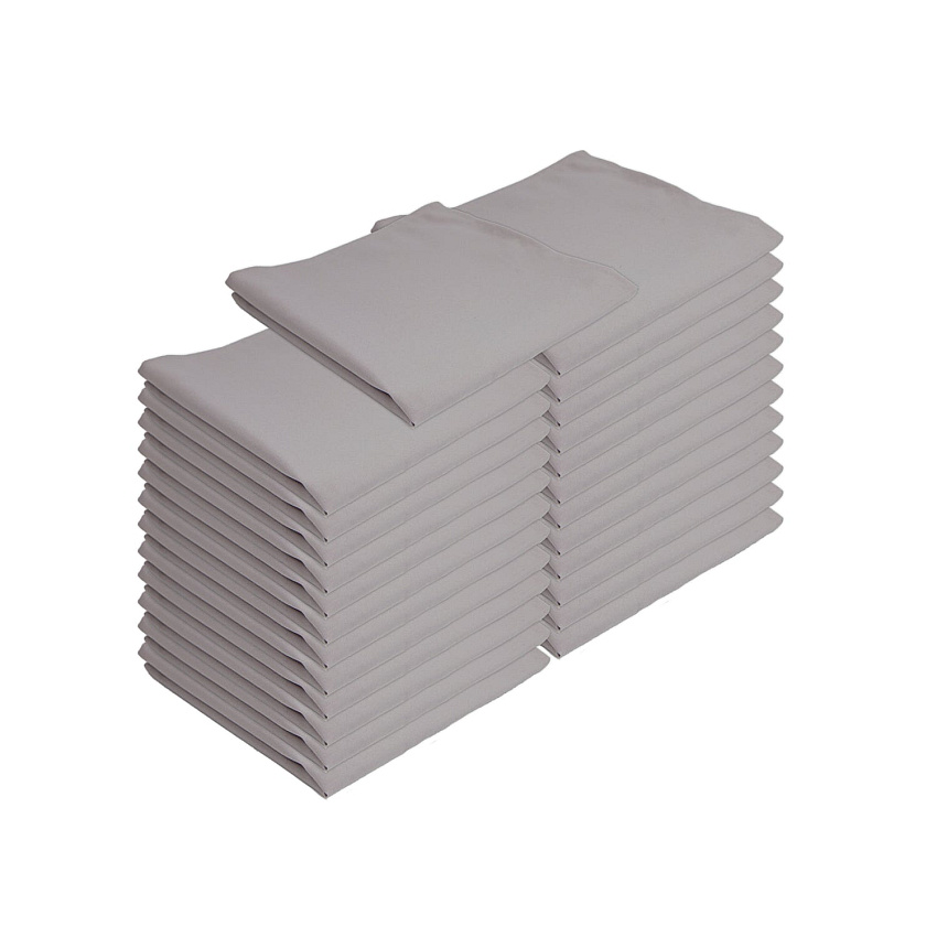 Mariposa Poly Spun Napkin 20x20 Light Gray - Pack Of 25 (PNP-NAP-GREY-25)