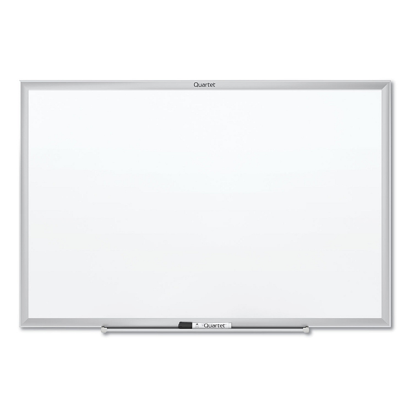 Quartet Classic Series Total Erase Dry Erase Boards, 60 x 36, White Surface, Silver Anodized Aluminum Frame 720" (60 ft) Width x 432" (36 ft) Height - White Melamine Surface - Silver Aluminum Frame - Horizontal/Vertical - Durable, Smooth Surface, F (S535)