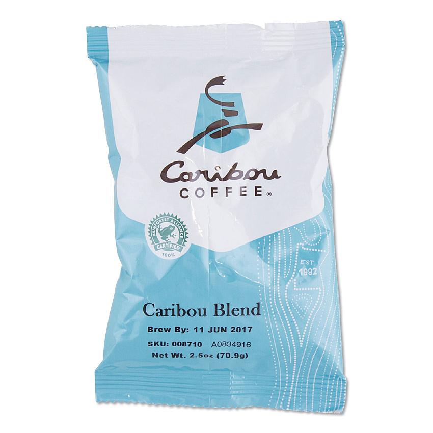 Caribou Coffee Caribou Blend Ground Coffee, 2.5 oz, 18/Carton (008710)