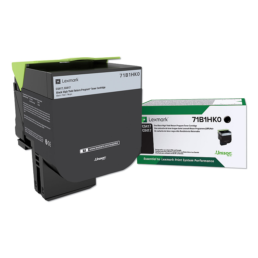 Lexmark 71B1HK0 Unison High-Yield Toner, 6,000 Page-Yield, Black