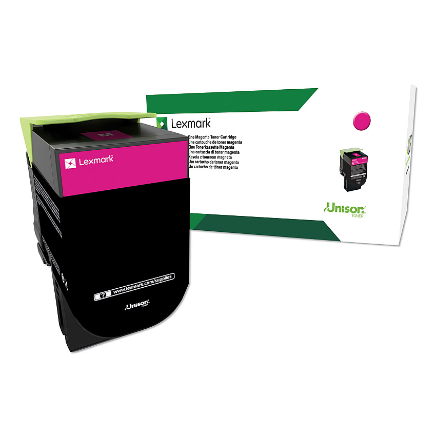 Lexmark 80C1HM0 Return Program High-Yield Toner, 3,000 Page-Yield, Magenta