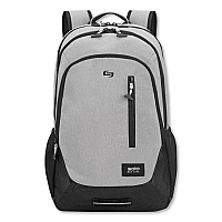 SOLO Region Backpack, Fits Devices Up to 15.6", Nylon/Polyester, 13 x 5 x 19, Light Gray (VAR70410)