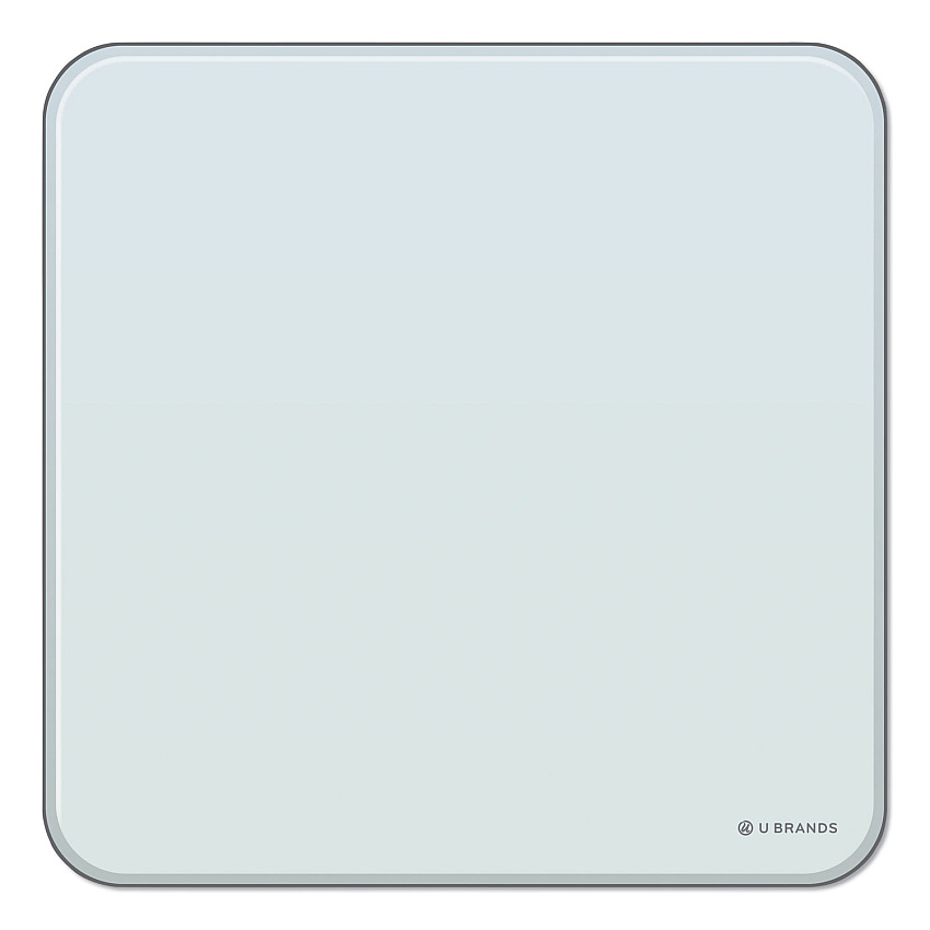 U Brands Cubicle Glass Dry Erase Board, 12 x 12, White Surface (3690U0001)