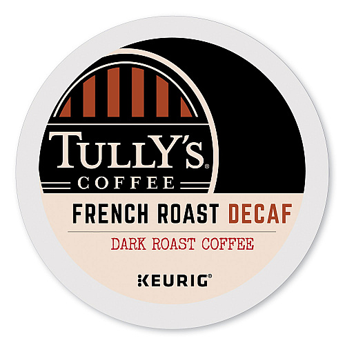 Tully's Coffee French Roast Decaf Coffee K-Cups, 96/Carton (192419CT)