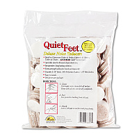 Master Caster Quiet Feet Deluxe Noise Reducers, 1.25" dia, Circular, Beige, 100/Pack (88847)