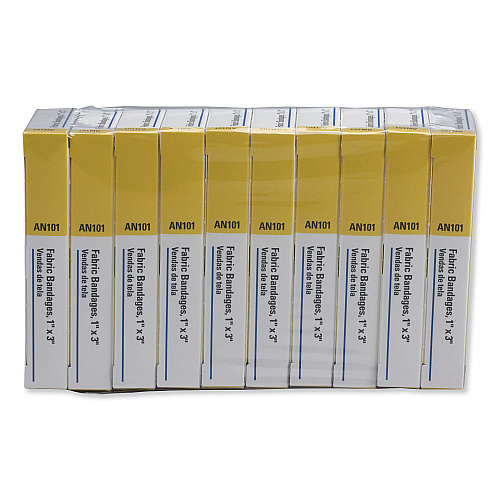 First Aid Only First-Aid Refill Fabric Adhesive Bandages, 1 x 3, 160/Pack (AN101)