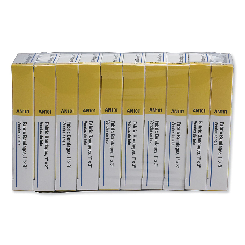 First Aid Only First-Aid Refill Fabric Adhesive Bandages, 1 x 3, 160/Pack (AN101)