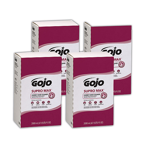 GOJO SUPRO MAX Hand Cleaner Refill, Cherry Scent, 2,000 mL, 4/Carton (728204)