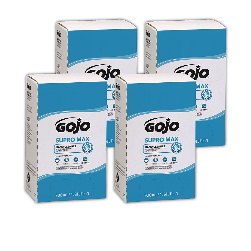 GOJO SUPRO MAX Hand Cleaner Refill, Unscented, 2,000 mL, 4/Carton (727204CT)