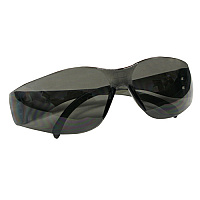 Ccp Industries Light Weight Safety Glasses, Grey Lens, Black Frame, 12/bx, 15 Bxs/cs, Pack Of 12 (751BKSM-DZ)