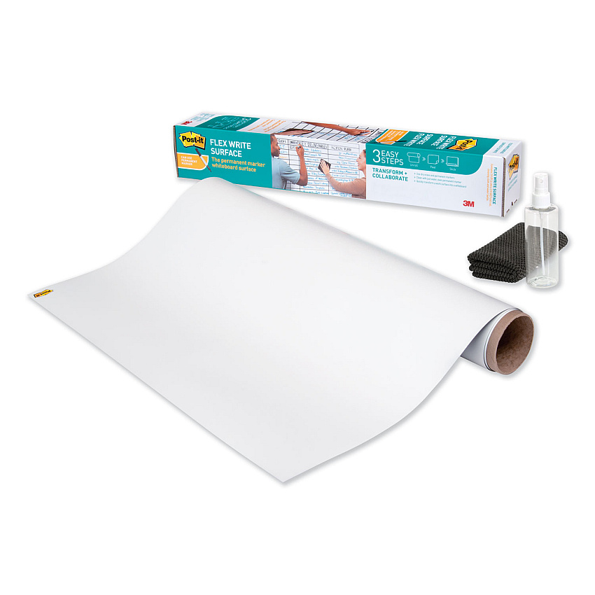 Post-it Flex Write Surface, 50 ft x 48, White Surface (FWS50X4)