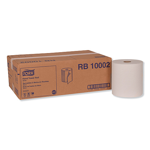 Tork&reg; Universal Hardwound Roll Paper Towels, White, 1,000-ft., 6 Rolls (RB10002)