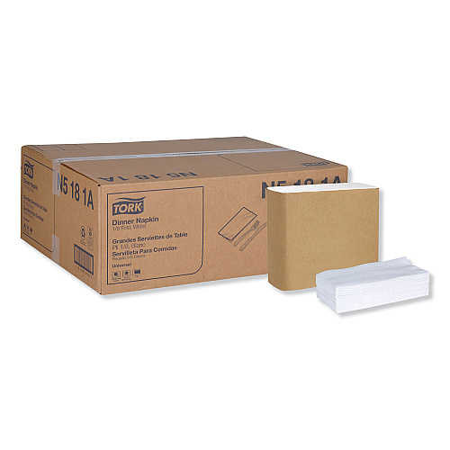 Tork&reg; Universal Dinner Napkins, White, 250 Napkin Pack, 12 Packs (N5181A)