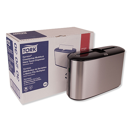 Tork&reg; Xpress Countertop Multifold Hand Towel Dispenser, Stainless (302030)
