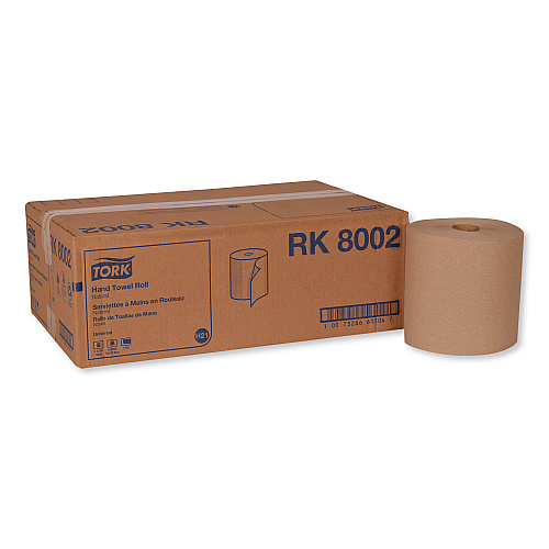 Tork&reg; Universal Hardwound Roll Paper Towels, Brown, 800-ft., 6 Rolls (RK8002)