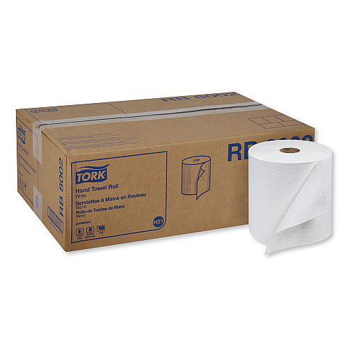 Tork&reg; Universal Hardwound Paper Towels, White, 800-ft., 6 Rolls (RB8002)