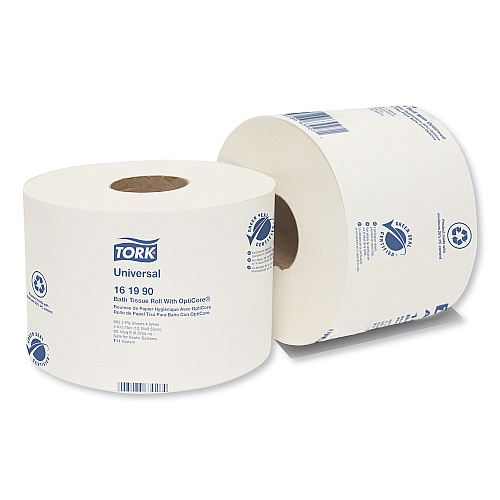 Tork&reg; Universal Opticore Toilet Paper Rolls, 2-Ply, White, 36 Rolls (161990)