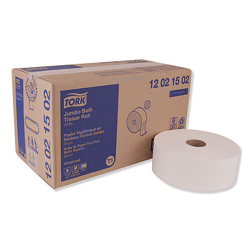 Tork&reg; Advanced Jumbo Toilet Paper, 2-Ply, White, 1600-ft., 6 Rolls (12021502)