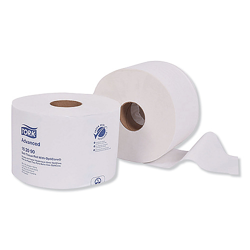Tork&reg; Advanced OptiCore Toilet Paper, 2-Ply, 865 Sheets, 36 Rolls (162090)
