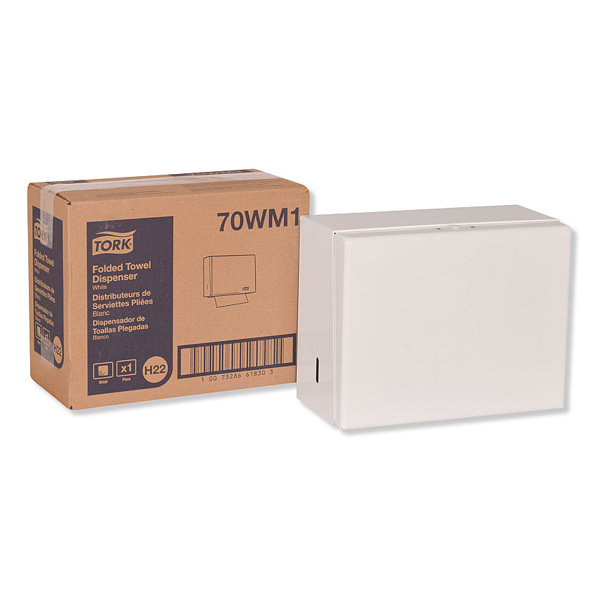 Tork&reg; Singlefold Paper Towel Dispenser, White (70WM1)
