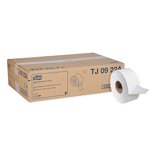 Tork&reg; Jumbo Toilet Paper, 2-Ply, White, 1000-ft., 12 Rolls (TJ0922A)