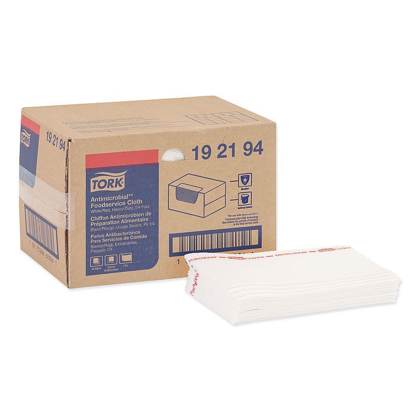 Tork&reg; Foodservice Cloth, 1-Ply, White, 50 Cloths, 50 Packs (192194)
