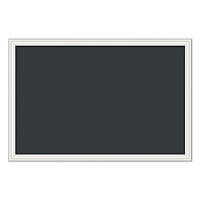 U Brands Magnetic Chalkboard with Decor Frame, 30 x 20, Black Surface, White Wood Frame (2073U0001)