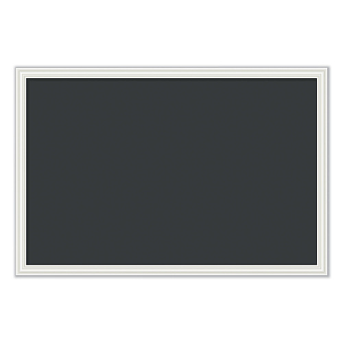 U Brands Magnetic Chalkboard with Decor Frame, 30 x 20, Black Surface, White Wood Frame (2073U0001)
