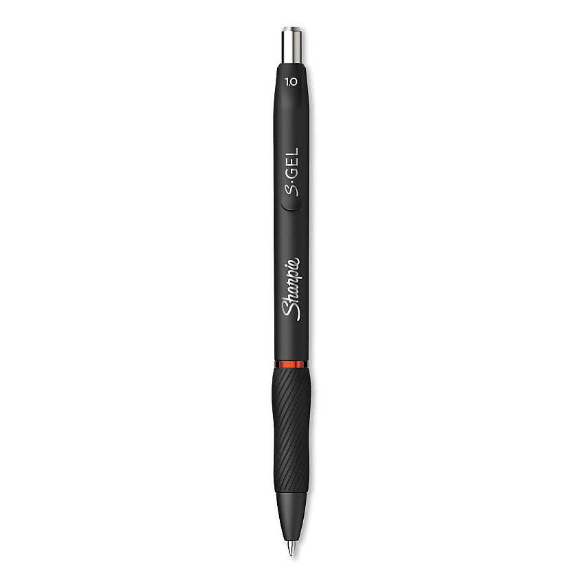 Sharpie S-Gel High-Performance Gel Pen, Retractable, Bold 1 mm, Red Ink, Black Barrel, Dozen (2096136)