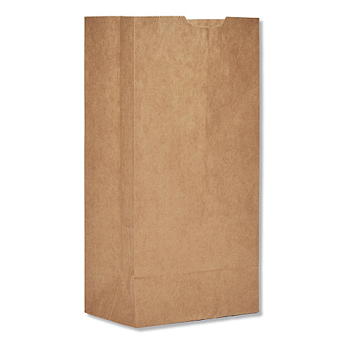 General Grocery Paper Bags, 4# Size, 30# Basis Weight, 5" x 3.13" x 9.75", Kraft, 500 Bags/Pack, 8 Packs/Bundle (GK4)