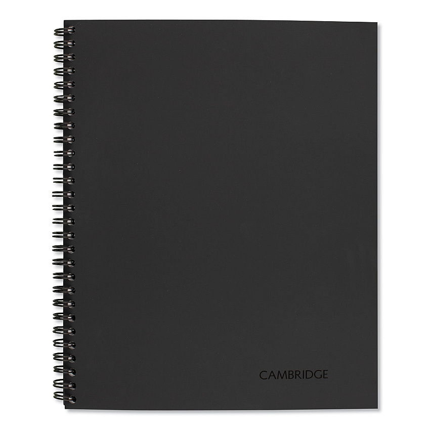 Cambridge Wirebound Guided QuickNotes Notebook, 1-Subject, List-Management Format, Dark Gray Cover, (80) 11 x 8.5 Sheets (06066)