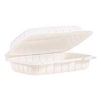 Dart Hinged Lid Containers, Hoagie Container, 6.5 x 9 x 2.8, White, Plastic, 200/Carton (206MFPPHT1)