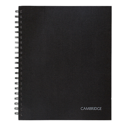 Cambridge Limited Hardbound Notebook with Pocket, 1-Subject, Wide/Legal Rule, Black Cover, (96) 11 x 8.5 Sheets (06100)