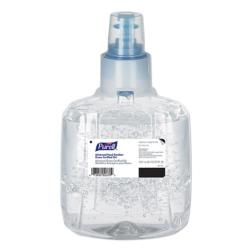 PURELL Advanced Hand Sanitizer Green Certified Gel Refill, For LTX-12 Dispensers, 1,200 mL, Fragrance-Free (190302EA)