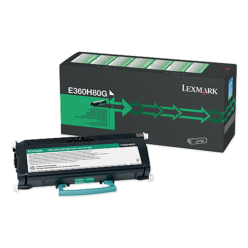 Lexmark E360H80G High-Yield Toner, 9,000 Page-Yield, Black