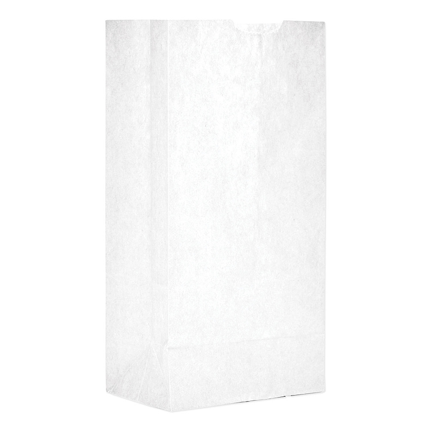 General Grocery Paper Bags, #4 Size, 5" x 3.33" x 9.75", White, 500/Bundle (GW4500)