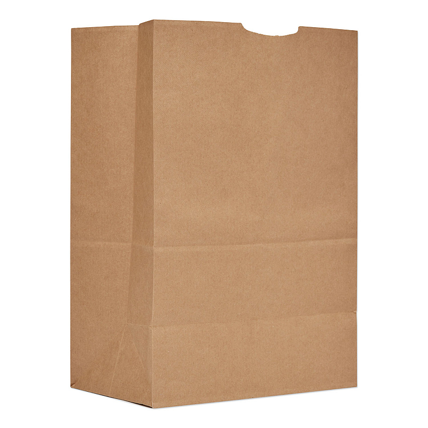 Kraft Paper Grocery Bags, 1/6 BBL, 52 lb Basis Weight, 12" x 7" x 17", 500 Bags (SK1652)