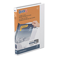 Stride QuickFit D-Ring View Binder, 3 Rings, 0.63" Capacity, 11 x 8.5, White (87000)
