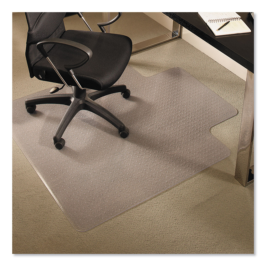 ES Robbins EverLife Chair Mats for Medium Pile Carpet with Lip, 45 x 53, Clear (122173)