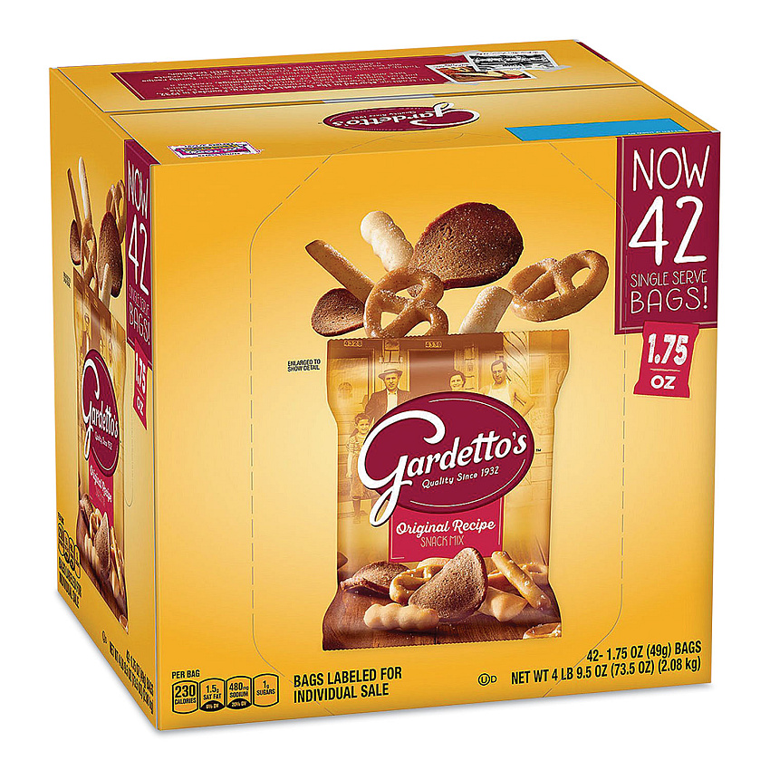 Gardettos Club Mix, Zesty Original, 1.75 oz Packet, 42/Carton (49448)