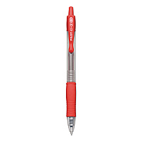 Pilot G2 Premium Gel Pen Convenience Pack, Retractable, Extra-Fine 0.38 mm, Red Ink, Smoke/Red Barrel (31279)