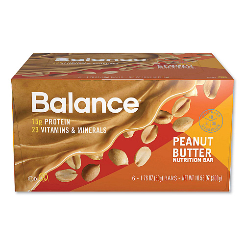 Balance Bar 40-30-30 Nutrition Bar, Peanut Butter, 1.76 oz, 6/Box (NRN57985)