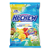 Hi-Chew Fruit Chews, Tropical, Peg Bag 3.53 oz, 6/Carton (00434)