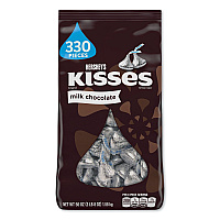 Hershey's KISSES, Milk Chocolate, Silver Wrappers, 56 oz Bag (12295)