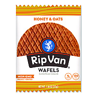 Rip Van Wafels - Single Serve, Honey and Oats, 1.16 oz Pack, 12/Box (RVW00336)