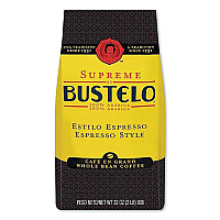 Cafe Bustelo Supreme Espresso-Style Whole Bean Coffee, Dark Roast, 2 lb Bag (01800)