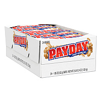 PayDay Chewy Candy Bars, Peanut Caramel, 1.85 oz, 24/Box (80723)