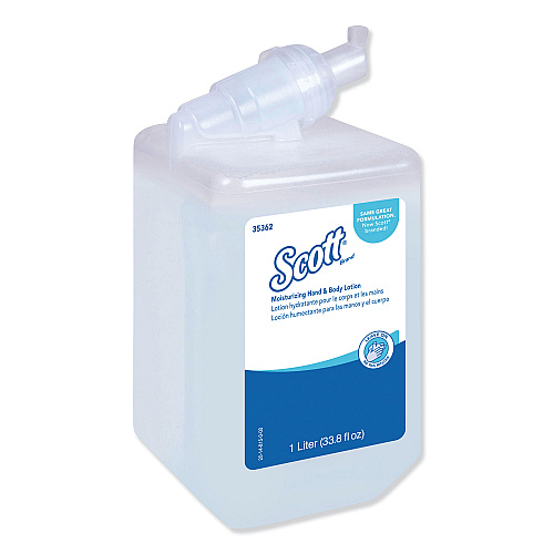 Scott Moisturizing Hand and Body Lotion, 1 L Bottle, Fresh Scent, 6/Carton (35362CT)