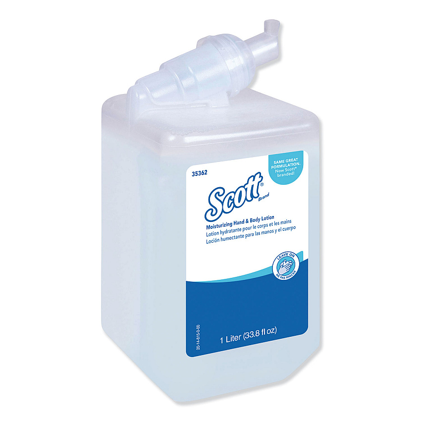 Scott Moisturizing Hand and Body Lotion, 1 L Bottle. Fresh Scent (35362)